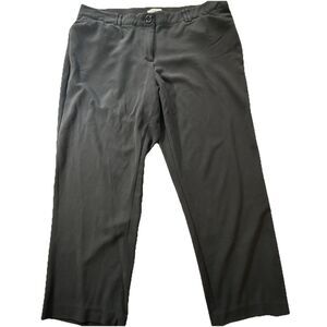 Dressbarn Woman’s Black Straight Leg Comfort Waistband Size 18W Trousers